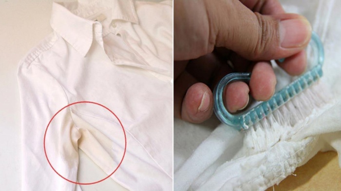Mẹo xử lý áo bị ố vàng : Sử dụng kem đánh răng