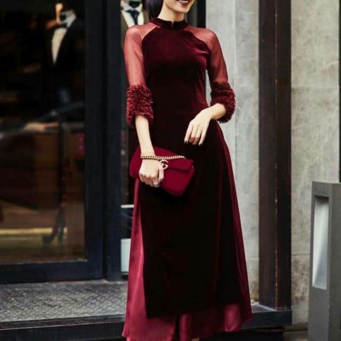 Vải nhung may áo dài đẹp