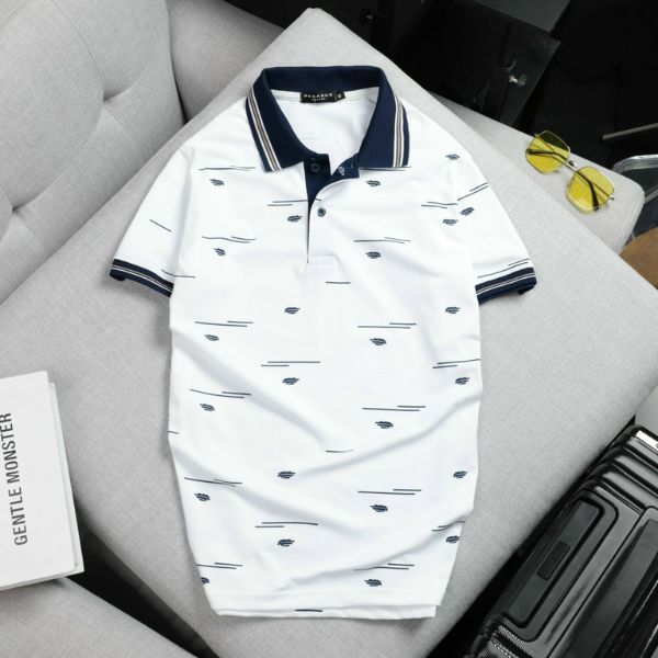 Ảnh 22: Áo thun nam polo họa tiết phá cách, cá tính mang đến sự độc đáo, ấn tượng cho quý anh (Nguồn: Internet)