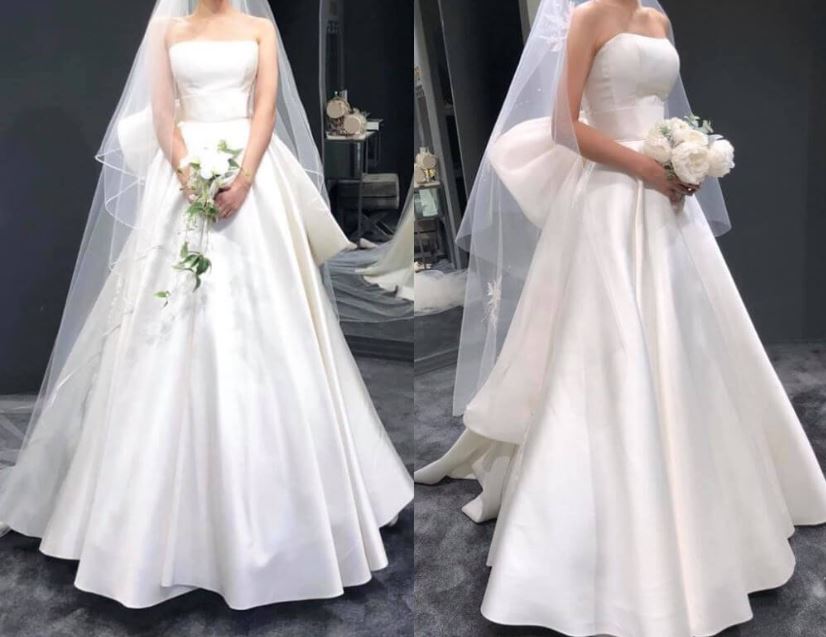 Lụa satin dùng để may váy cưới