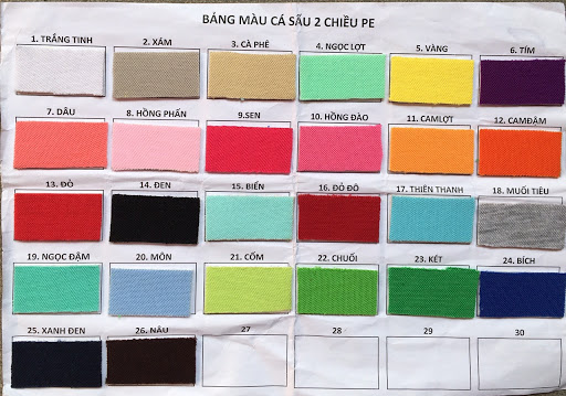 Vải cá sấu 2 chiều PE may áo cổ trụ