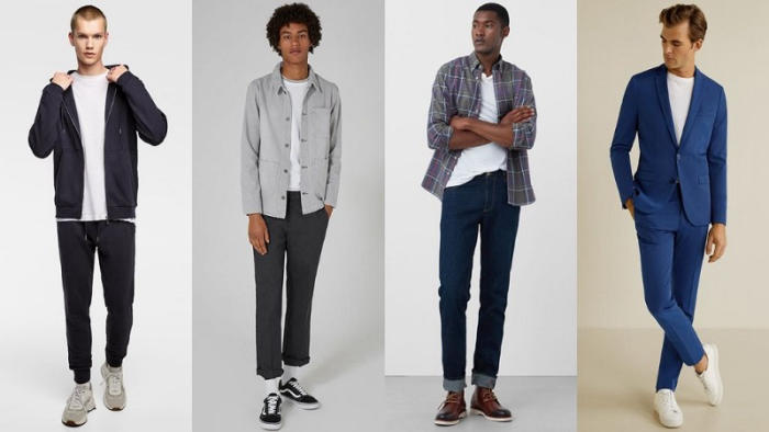 Phối áo sơ mi với áo thun nam trắng tuy đơn giản nhưng rất đẹp và hiện đại. 