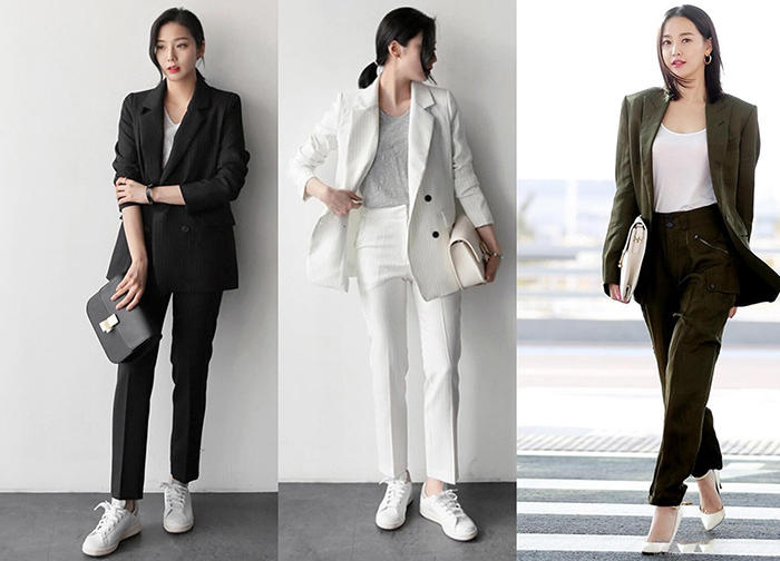 Cách phối áo với quần tây nữ dành cho áo khoác blazer thể hiện được sự thanh lịch và quyền lực. 