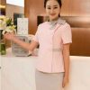 Mẫu đồng phục Spa màu cam nhạt