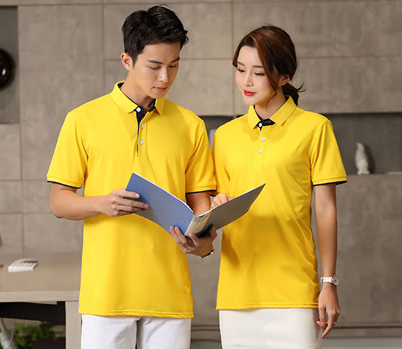 Áo thun đồng phục cổ sơ mi