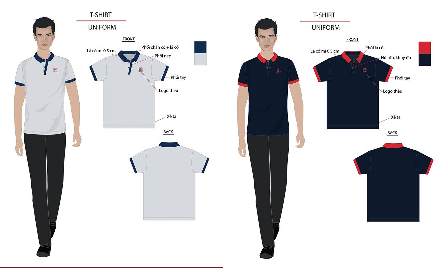 Thiết kế áo thun đồng phục 2D