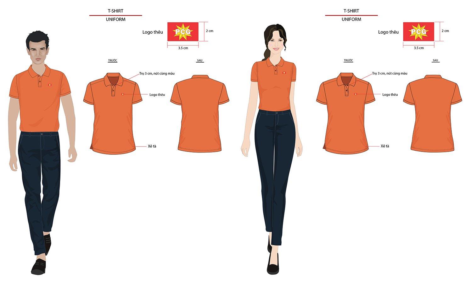 Thiết kế áo thun đồng phục 2D