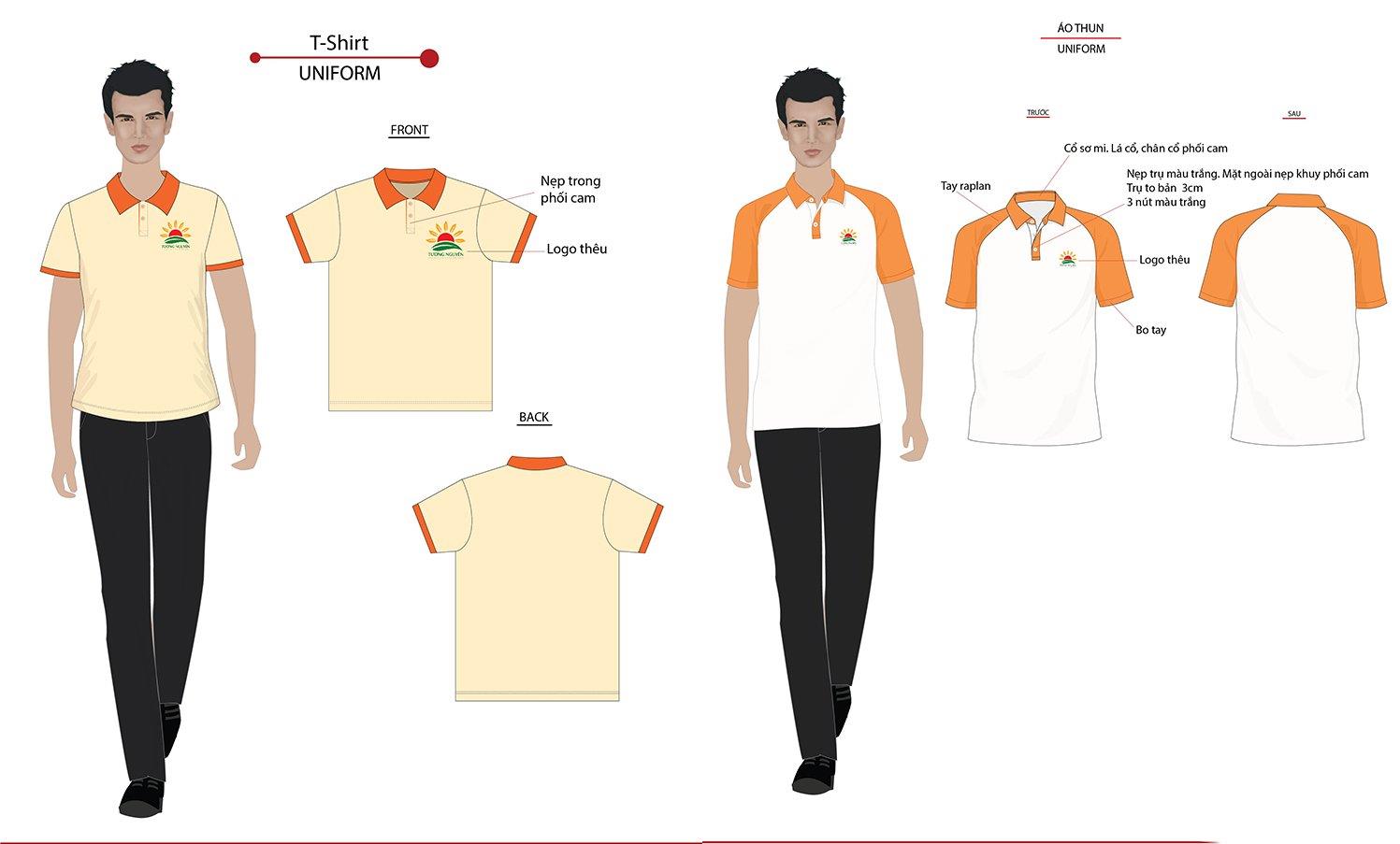 Thiết kế áo thun đồng phục 2D