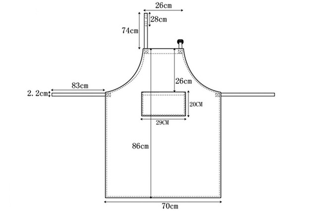 Thông số may tạp dề