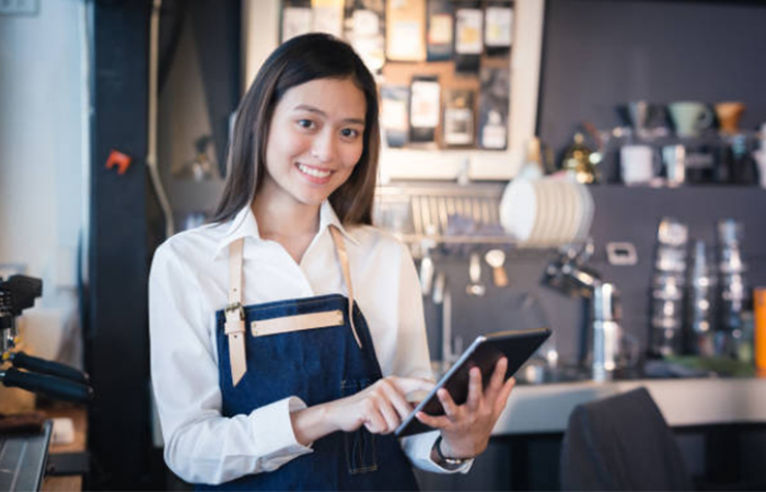 Đồng phục nhân viên thu ngân quán cafe
