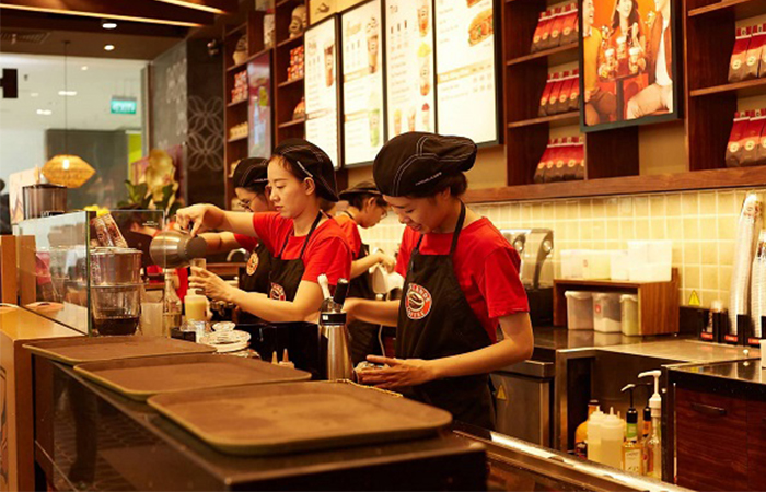 Đồng phục nhân viên thu ngân quán cafe