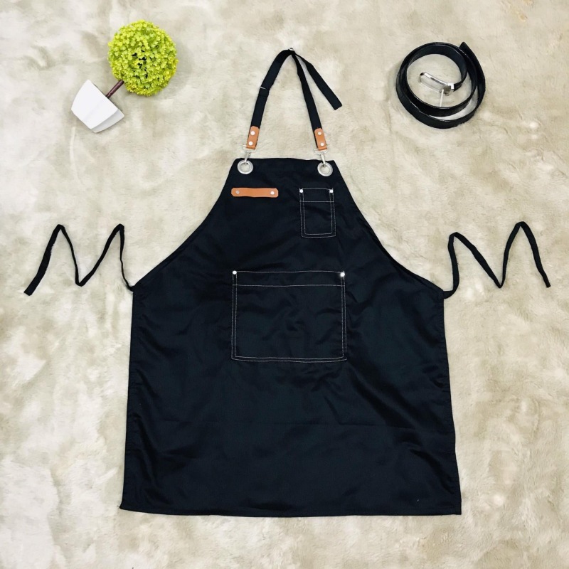 tạp dề đồng phục quán cafe may sẵn