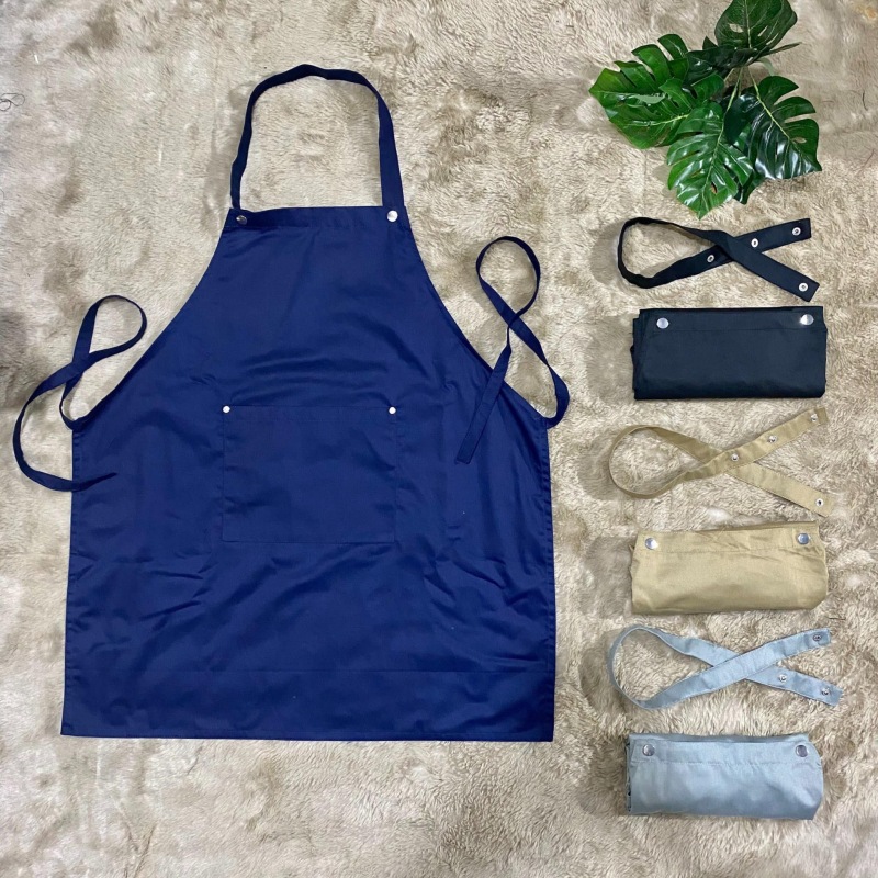 tạp dề đồng phục quán cafe may sẵn