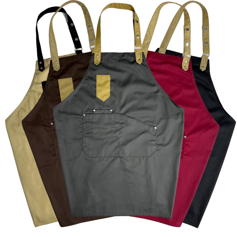 tạp dề đồng phục quán cafe may sẵn