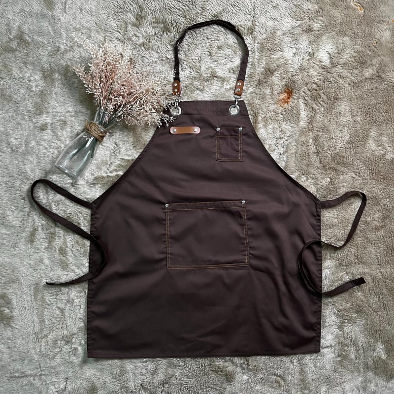 tạp dề đồng phục quán cafe may sẵn