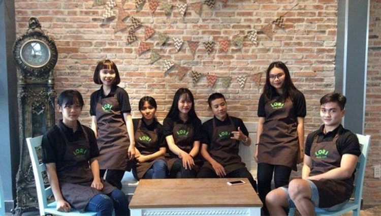 Tạp dề đồng phục quán cafe