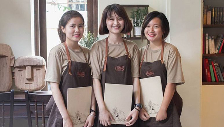 Tạp dề đồng phục quán cafe