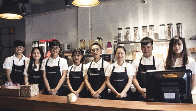 Tạp dề đồng phục quán cafe