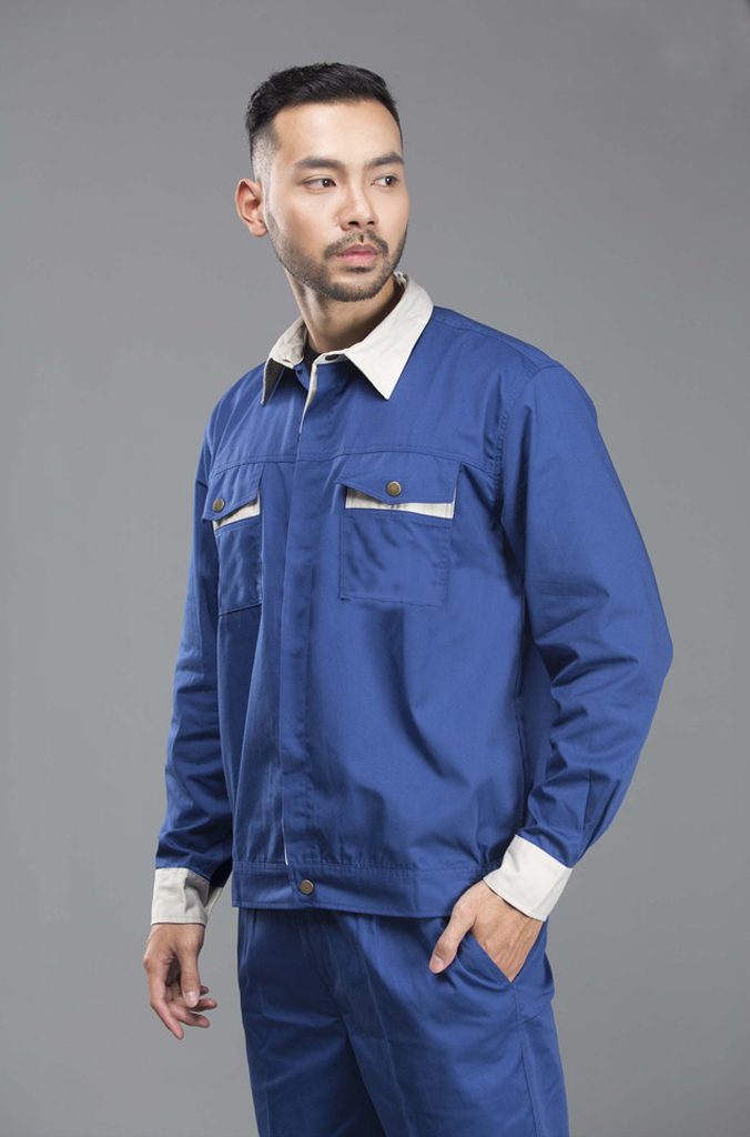 Áo khoác bảo hộ lao động 2 lớp mặc vào mùa đông